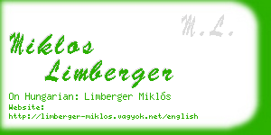 miklos limberger business card